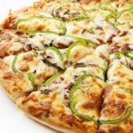 Ham, Mushrooms, And Green Peppers Pizza